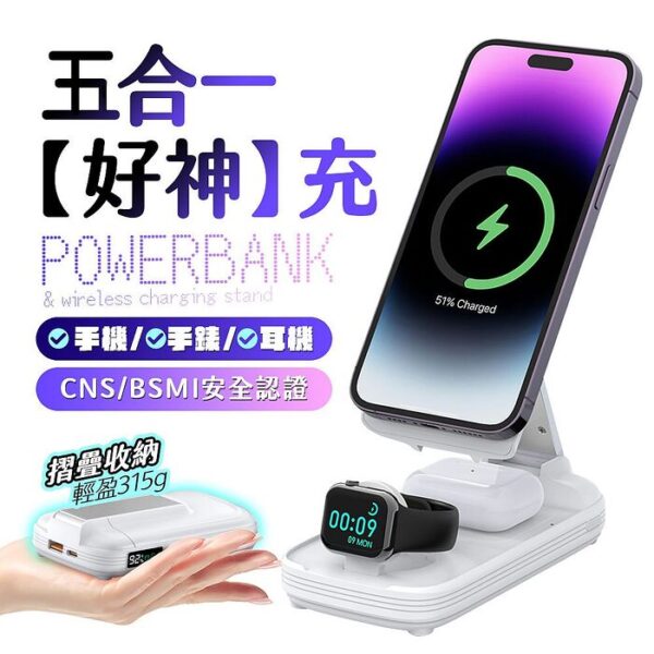 Dr-Eyes首創5合1無線充電行動電源P1